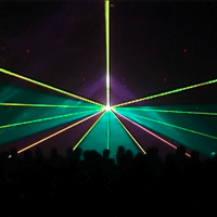 Beams and planes of laser light